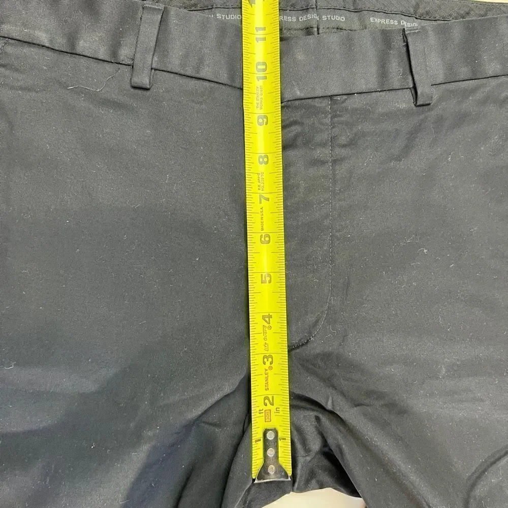 Express Design Studio Men's Straight Leg Producer Dress Pants Black Size 34/32